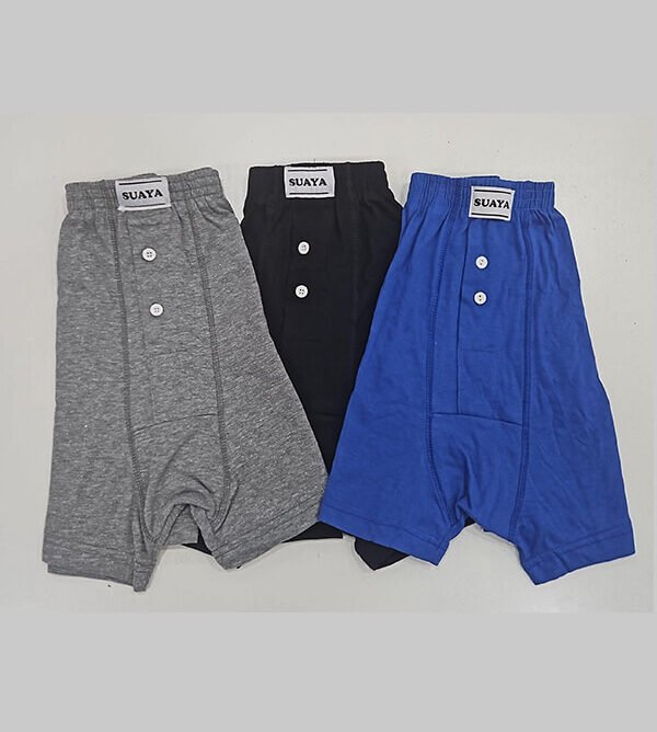 Bóxer con Botón 100% Algodón SUAYA - PACK X 3