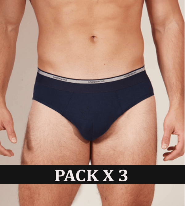 Slip de Algodón con Elástico - PACK X 3