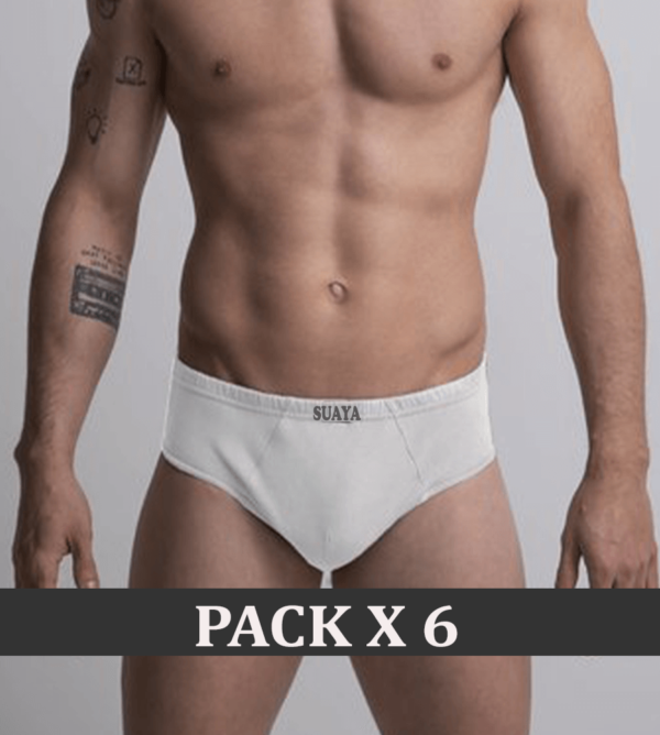 Slip SUAYA CON TOALLA 100% Algodón - PACK X 6