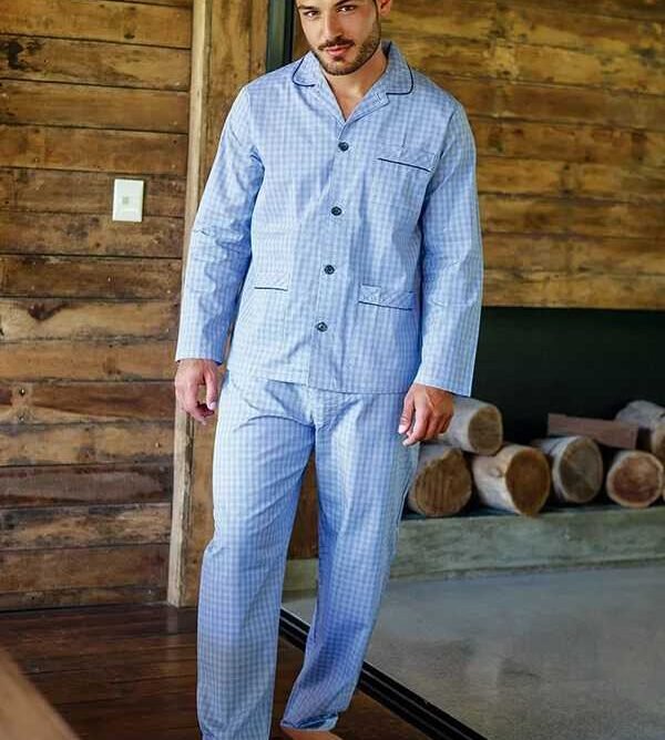 pijama largo abotonado